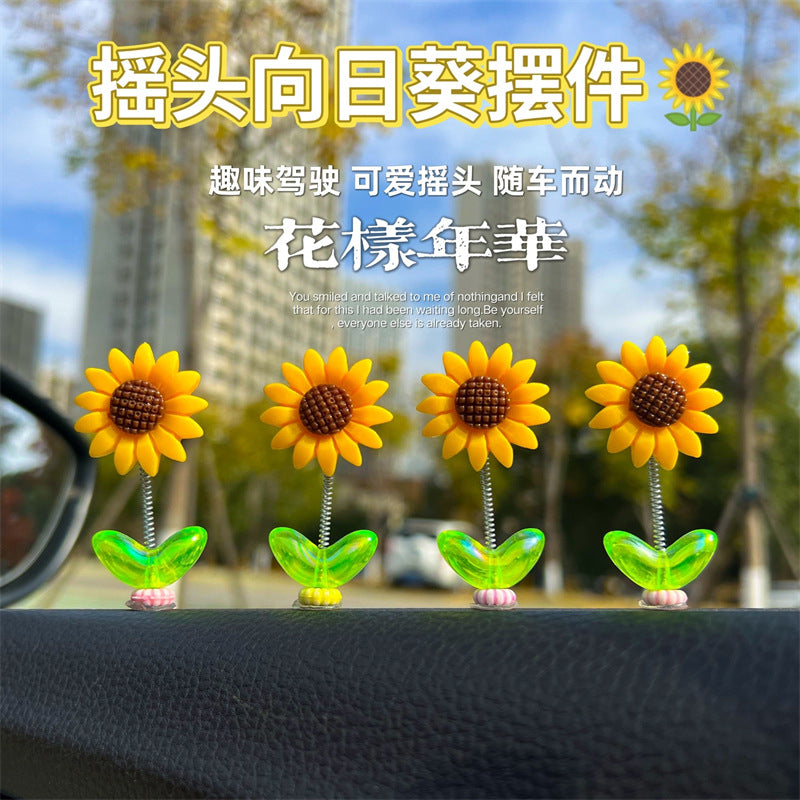 DIVERSE DEPOT™ - Cute Sunflower Car Dashboard Decor