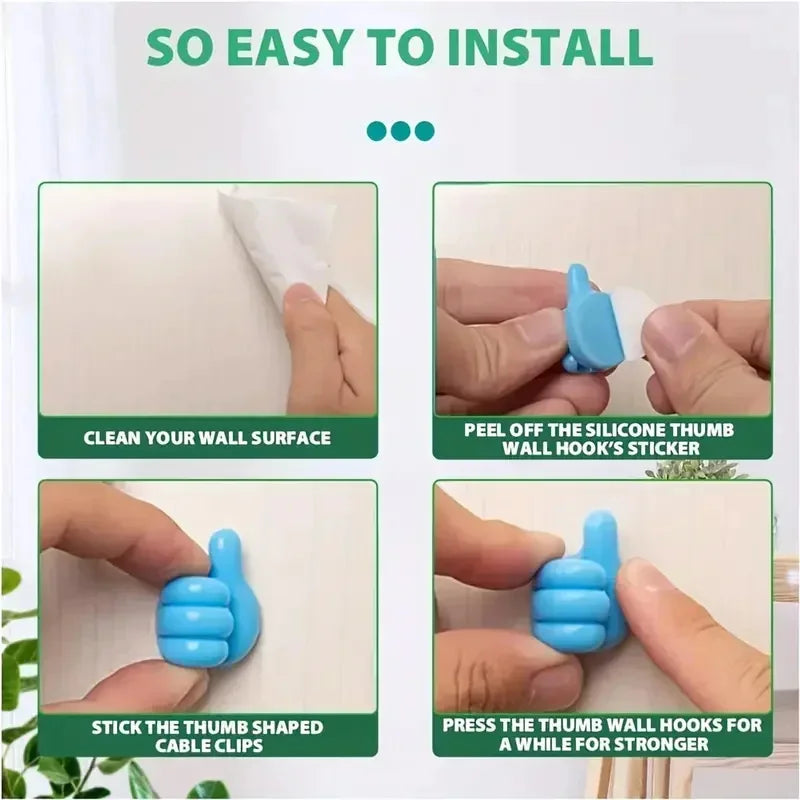 DIVERSE DEPOT™ - Silicone Cable Organizer Thumb Clips