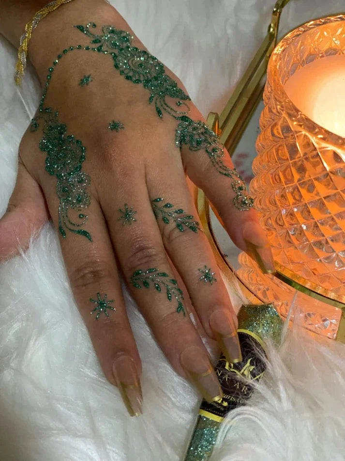 DIVERSE DEPOT™ - Sparkle Shine Glitter Mehndi Set