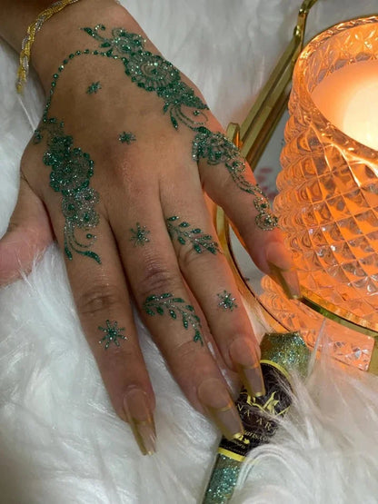 DIVERSE DEPOT™ - Sparkle Shine Glitter Mehndi Set