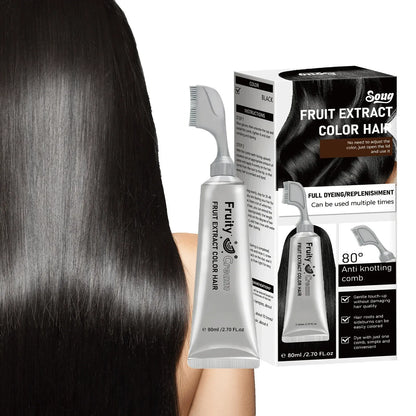 Instant Fruit Comb Natural Hair Dye Cream