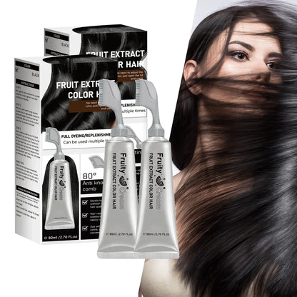 Instant Fruit Comb Natural Hair Dye Cream