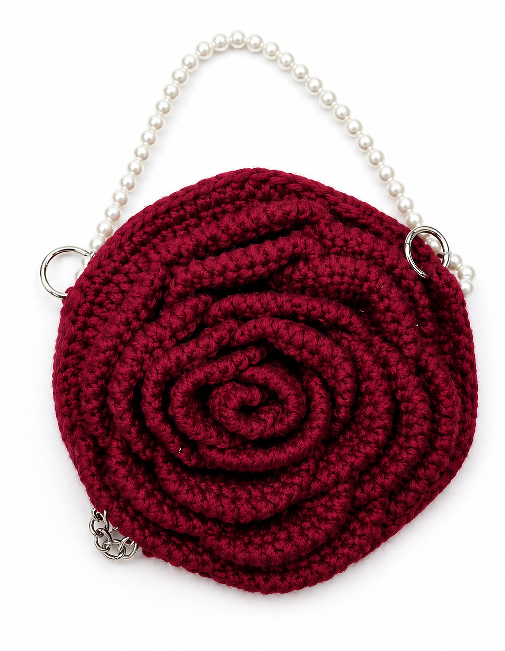 DIVERSE DEPOT™ - Stylish Handmade Crochet Rose Bag
