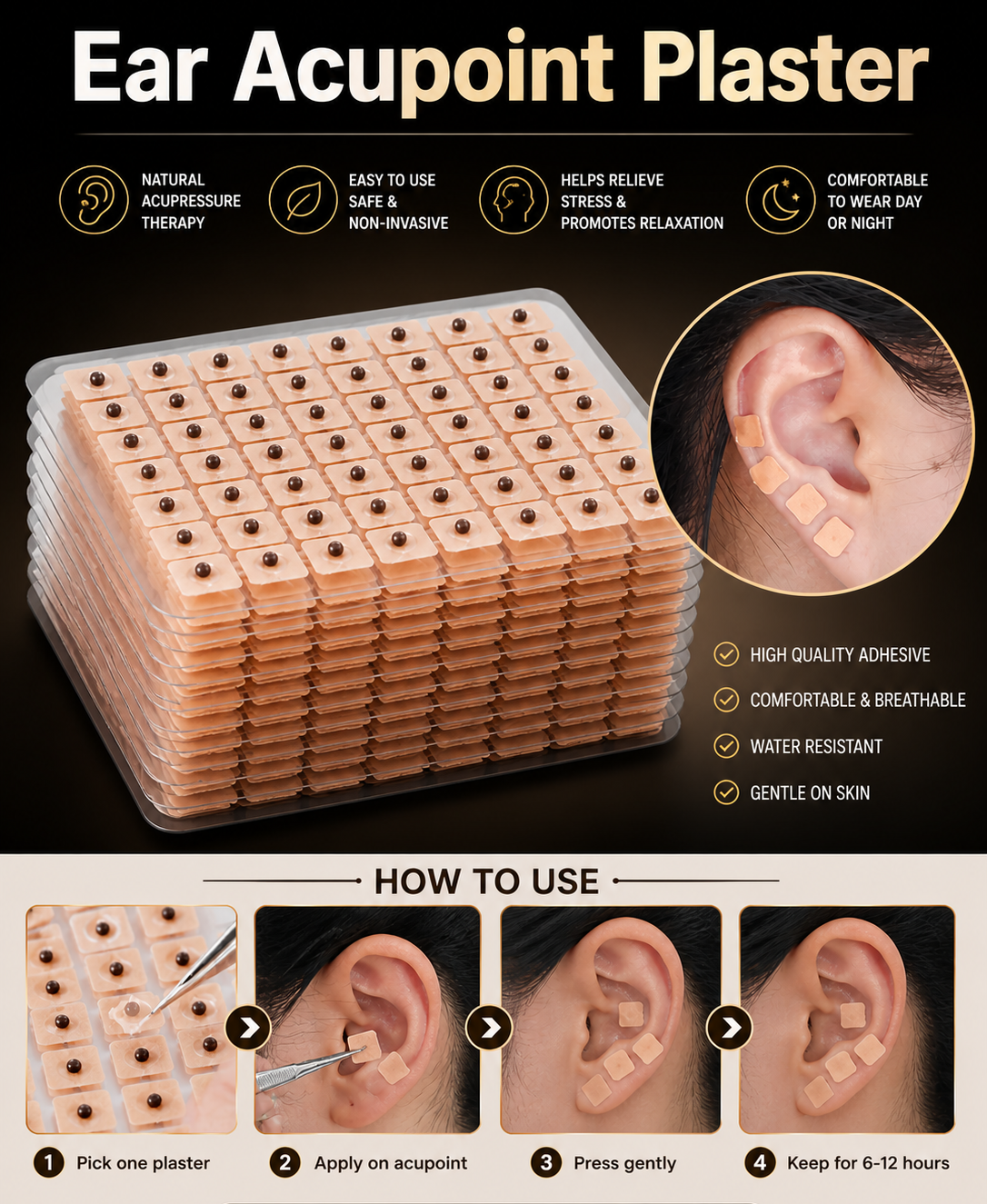 DIVERSE DEPOT™ - Magnetic Ear Acupoint Therapy Plasters