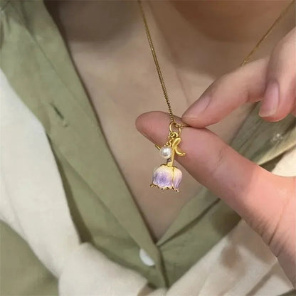 DIVERSE DEPOT™ - Rose Flower Blowing Necklace