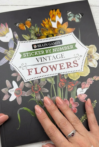 DIVERSE DEPOT™ - Creative Flower Sticker Puzzle Book