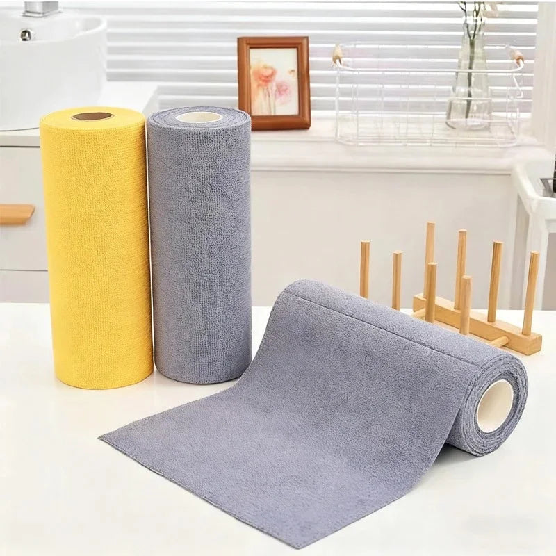 DIVERSE DEPOT™ - Reusable Microfiber Cleaning Cloth Roll