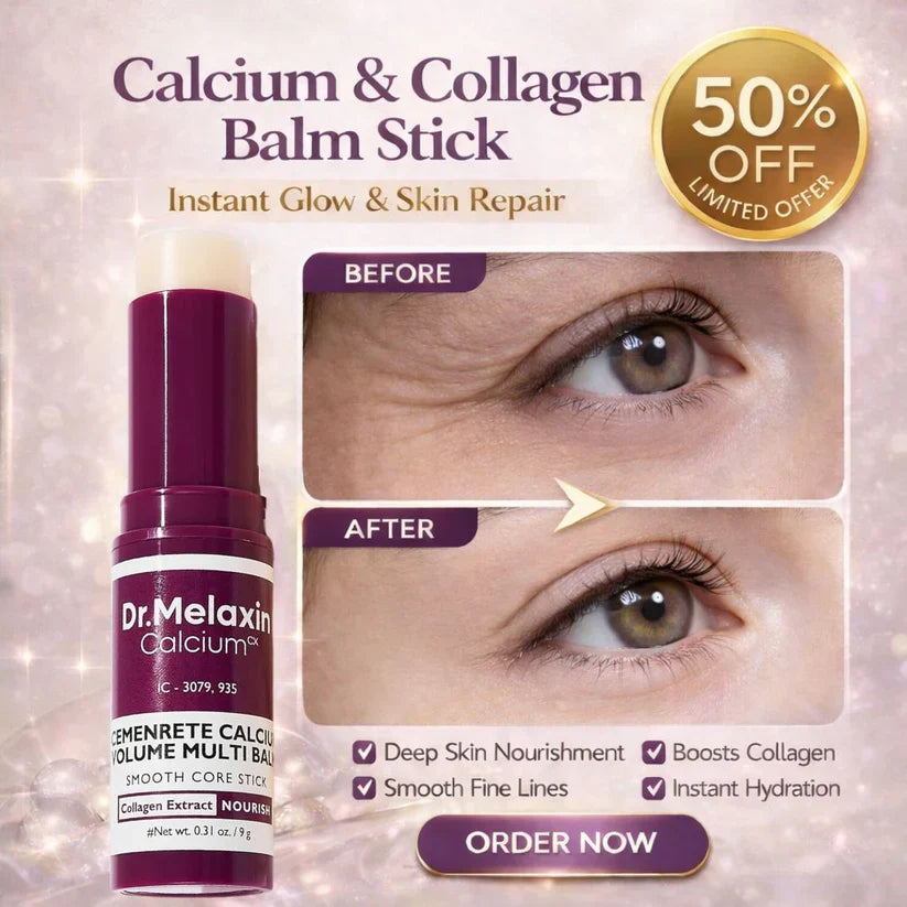 Calcium & Collagen Balm Stick | Smooth Wrinkles, Hydrate & Firm Skin