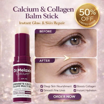 Calcium & Collagen Balm Stick | Smooth Wrinkles, Hydrate & Firm Skin