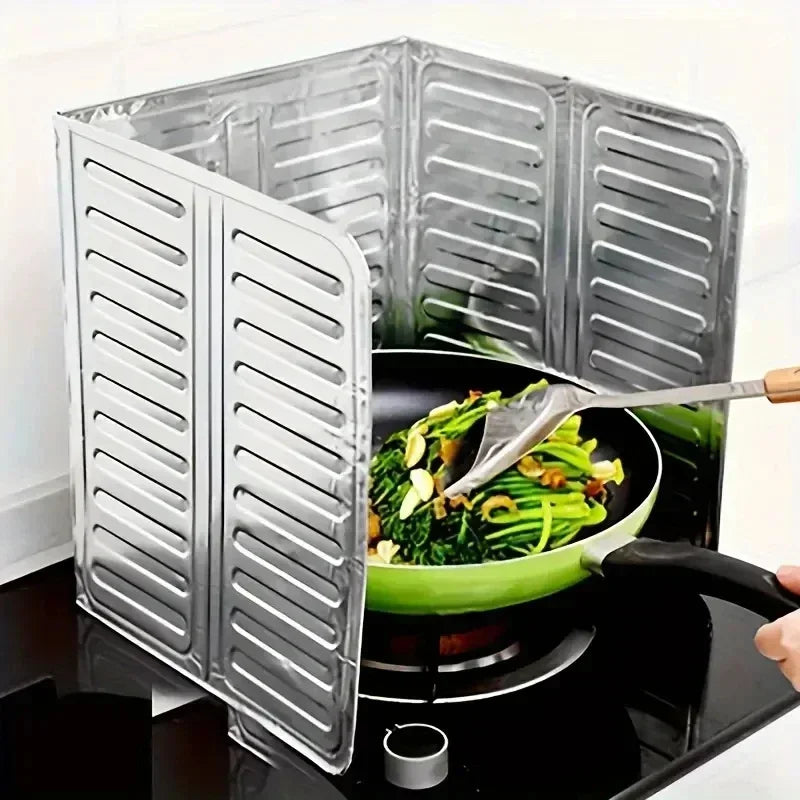 DIVERSE DEPOT™ - Foldable Aluminum Stove Splatter Guard | Imported Quality