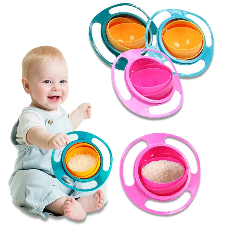 DIVERSE DEPOT™ - 360° Rotating Baby Gyro Snack Bowl