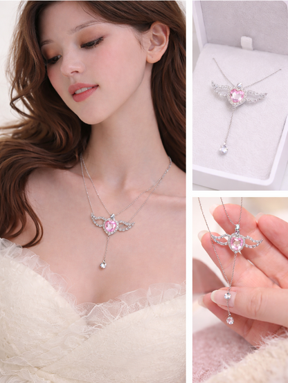 DIVERSE DEPOT™ - Luxury Angel Style Heart Necklace