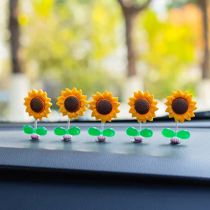 DIVERSE DEPOT™ - Cute Sunflower Car Dashboard Decor