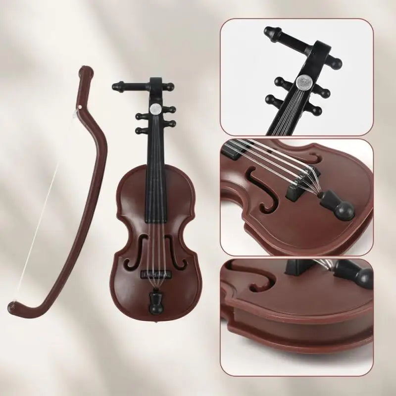 DIVERSE DEPOT™ - Mini Violin Toy Music Playing Model