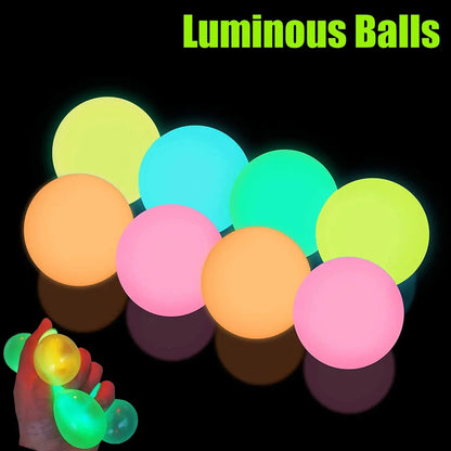 DIVERSE DEPOT™ - Glow Sticky Wall Ceiling Ball Toy