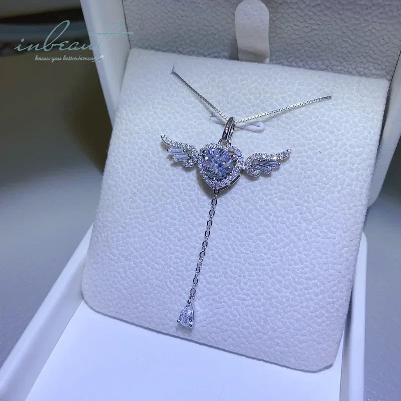 DIVERSE DEPOT™ - Luxury Angel Style Heart Necklace