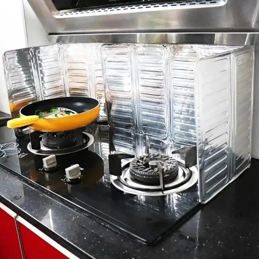 DIVERSE DEPOT™ - Foldable Aluminum Stove Splatter Guard | Imported Quality