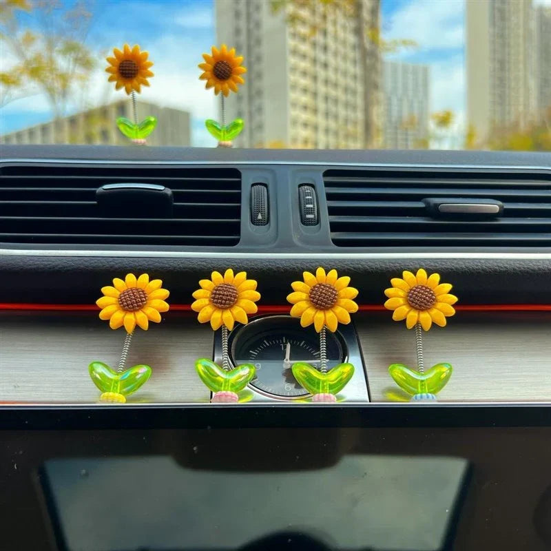 DIVERSE DEPOT™ - Cute Sunflower Car Dashboard Decor