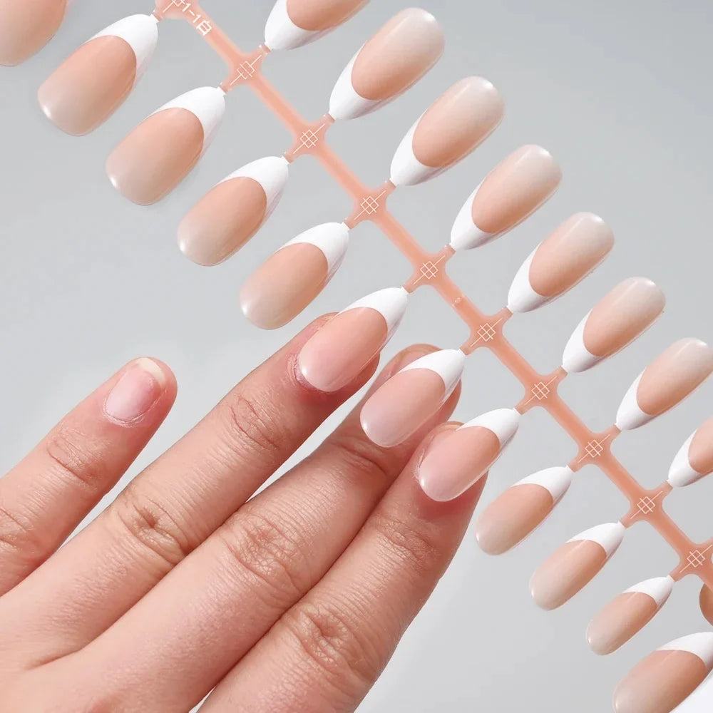 DIVERSE DEPOT™ - Elegant French Glow Nail Set