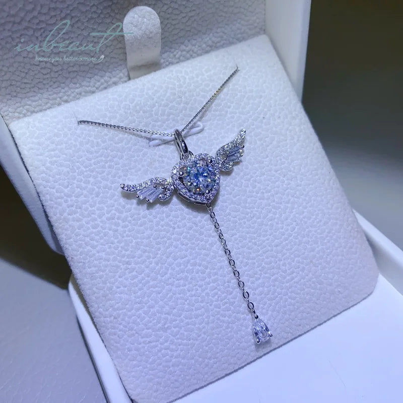 DIVERSE DEPOT™ - Luxury Angel Style Heart Necklace