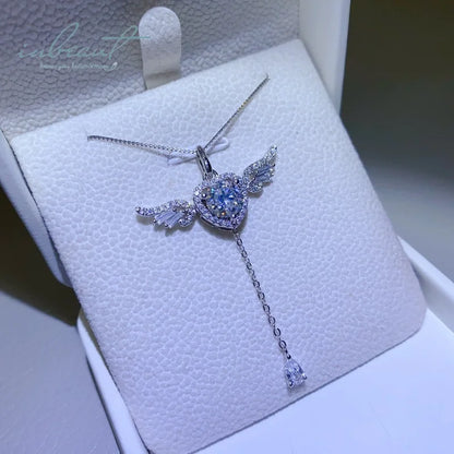 DIVERSE DEPOT™ - Luxury Angel Style Heart Necklace