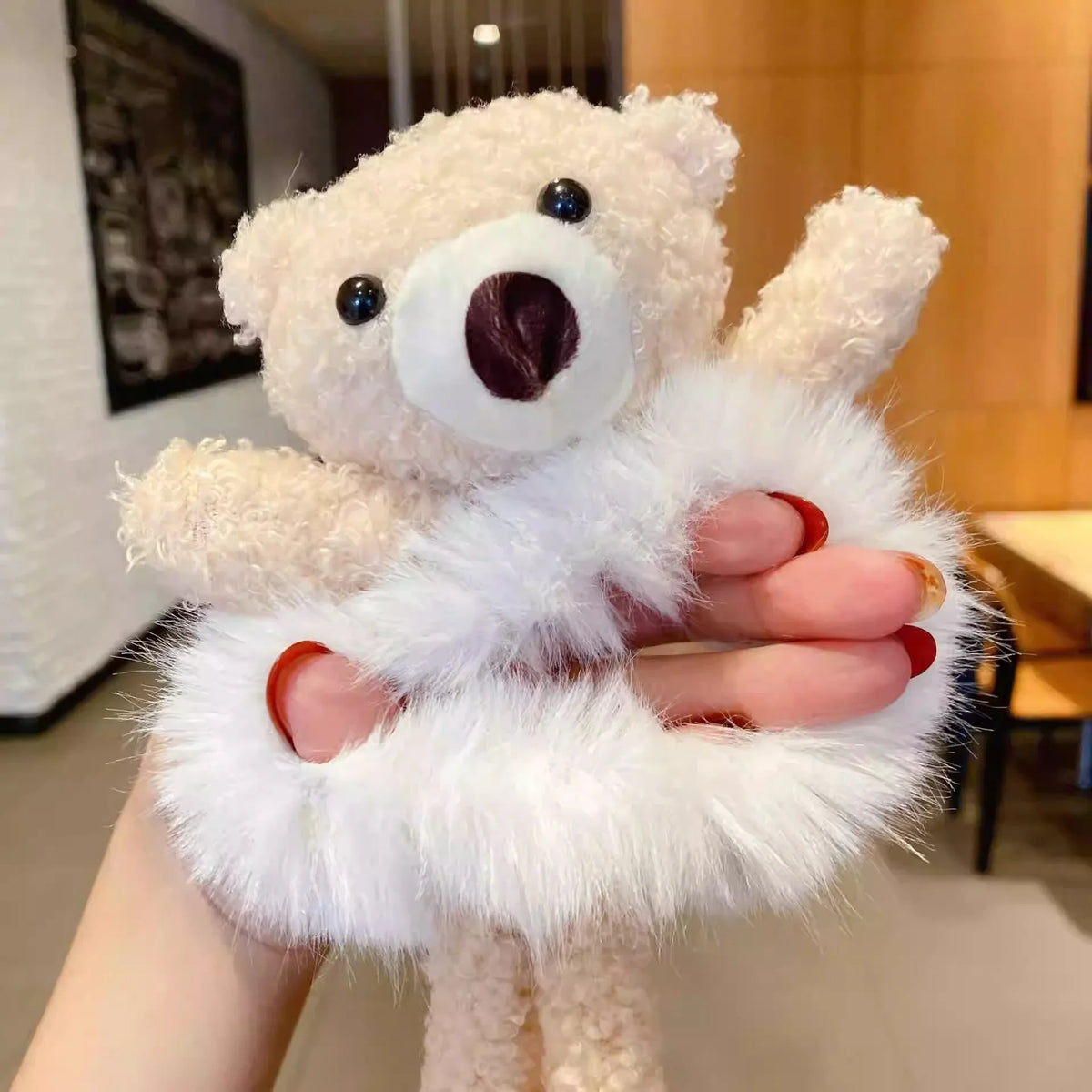Cute Plush Teddy Bear Hair Tie Scrunchie