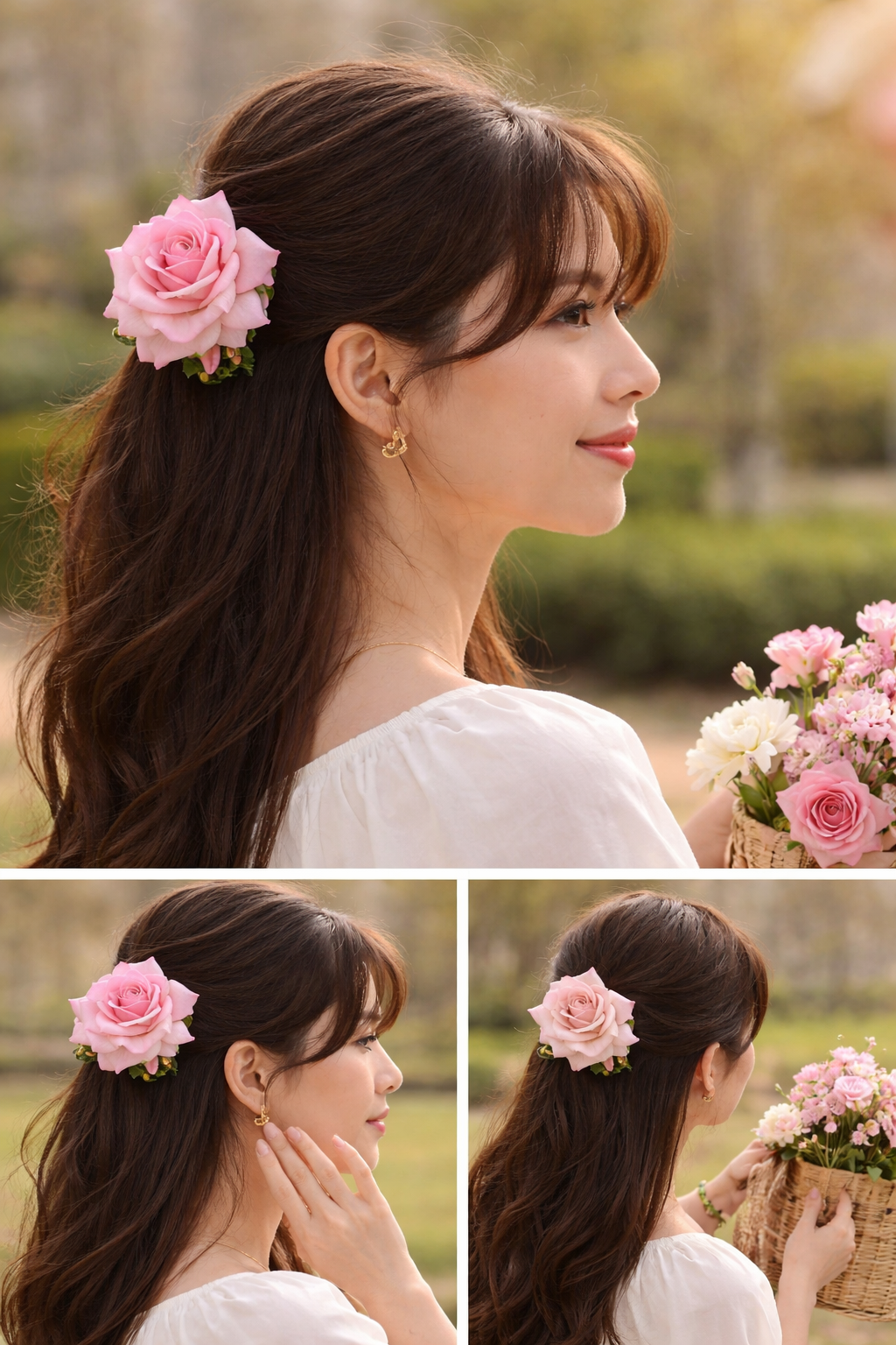 DIVERSE DEPOT™ - Beautiful Floral Hair Clip For Women