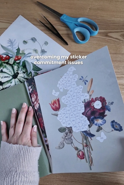 DIVERSE DEPOT™ - Creative Flower Sticker Puzzle Book