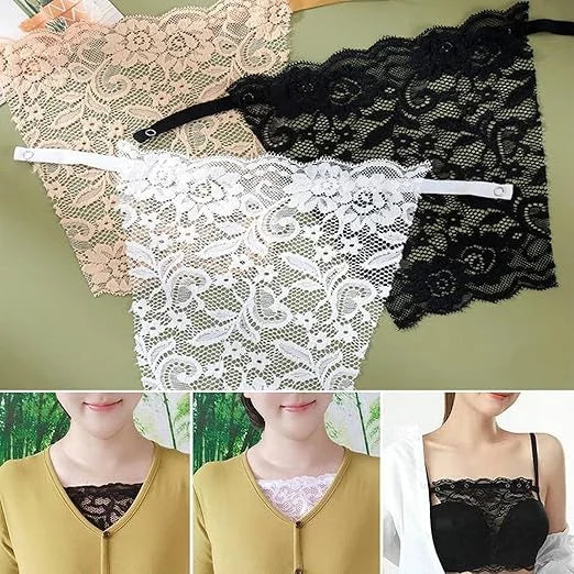 DIVERSE DEPOT™ - Stylish Inner Lace Chest Cover