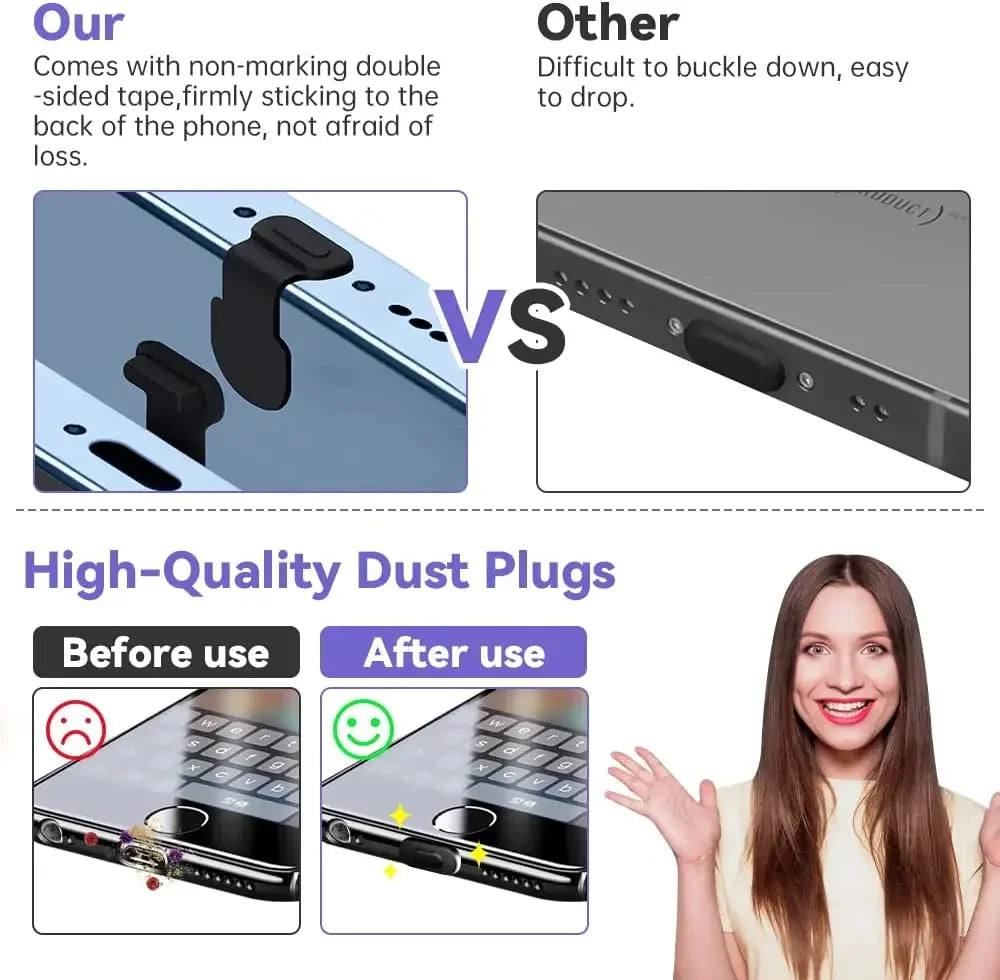 DIVERSE DEPOT™ - Phone Charging Port Dust Protector