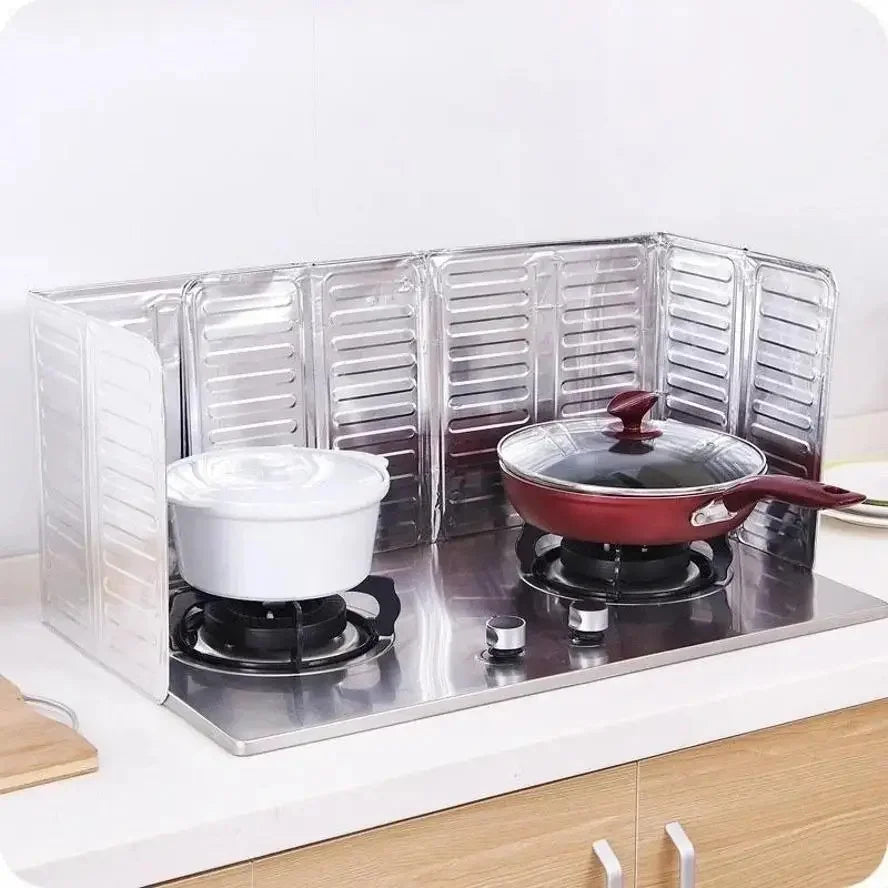 DIVERSE DEPOT™ - Foldable Aluminum Stove Splatter Guard | Imported Quality