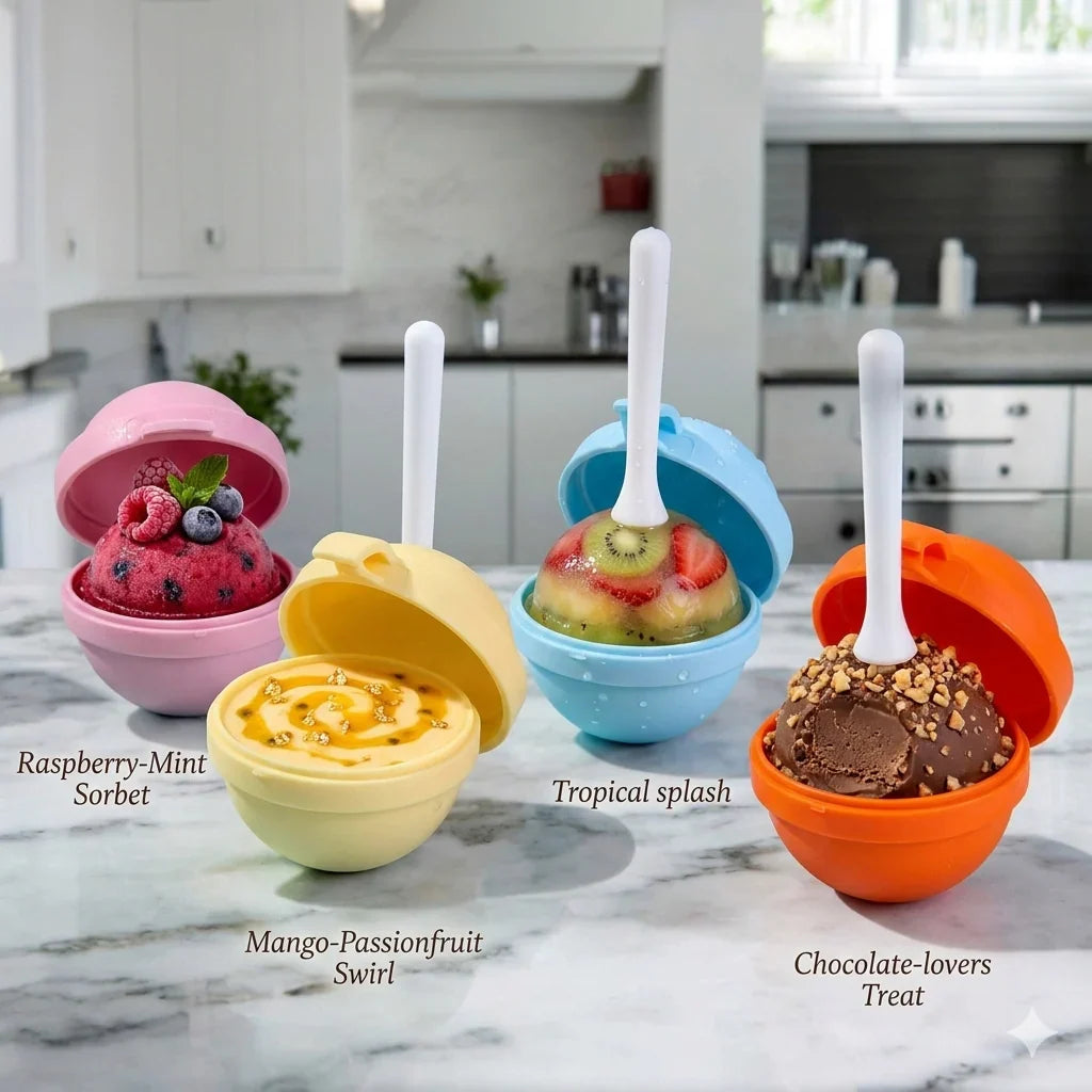 DIVERSE DEPOT™ - Silicone Lollipop Ice Cream Maker Mould