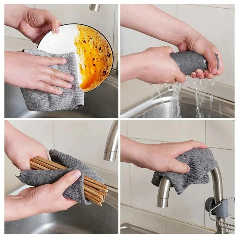 DIVERSE DEPOT™ - Reusable Microfiber Cleaning Cloth Roll