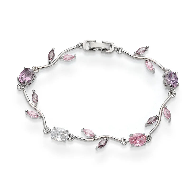 DIVERSE DEPOT™ - Elegant Crystal Flower Bracelet for Women