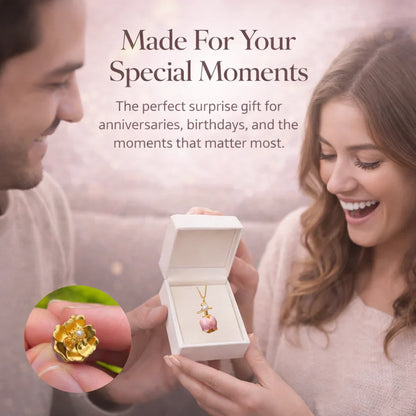 DIVERSE DEPOT™ - Rose Flower Blowing Necklace
