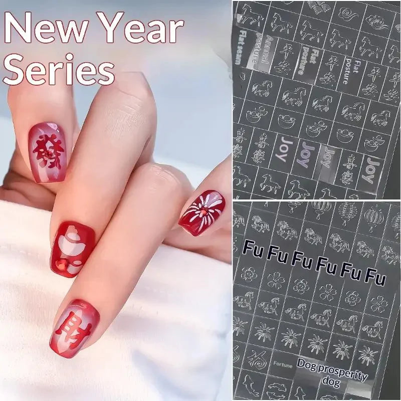 DIVERSE DEPOT™ - Luxury Nail Art Hollow Stickers