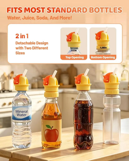 DIVERSE DEPOT™ - Safe Kids Bottle Straw Spill Proof Cap