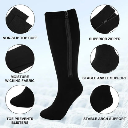 DIVERSE DEPOT™ - Easy Zip Compression Socks