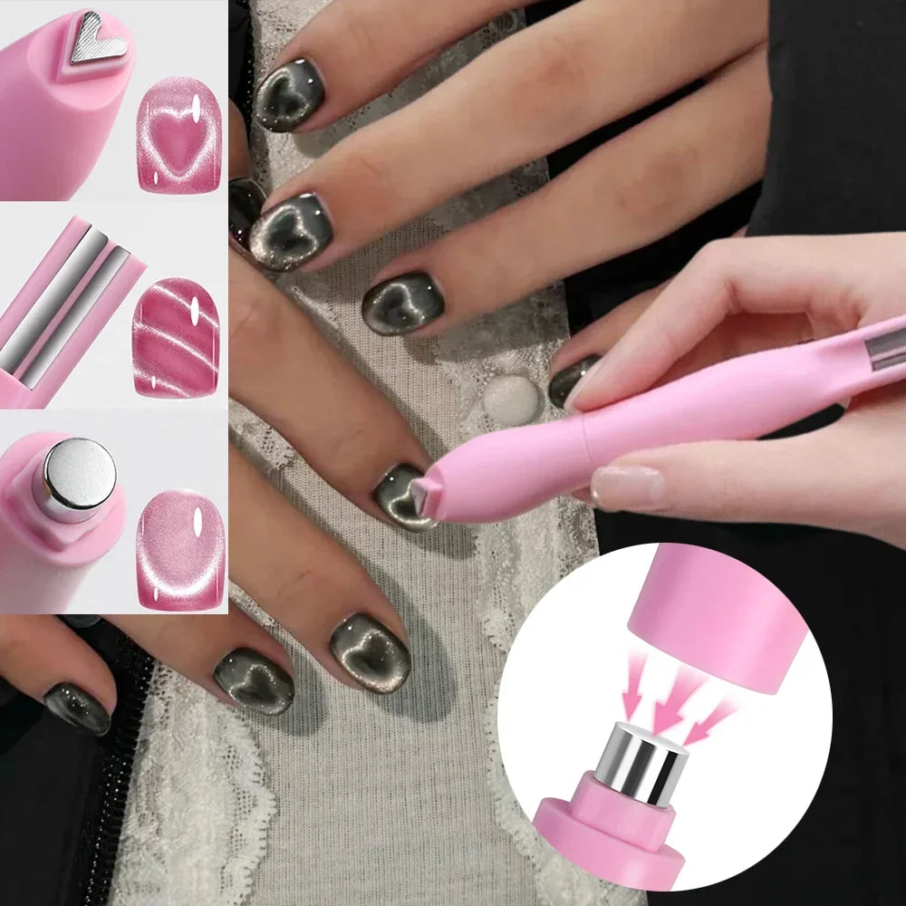 DIVERSE DEPOT™ - 3-in-1 Love Heart Nail Magnet
