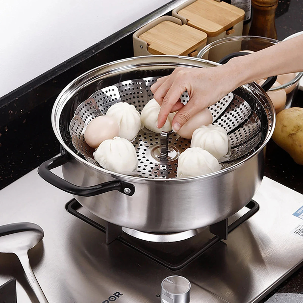 DIVERSE DEPOT™ - Stainless Steel Expandable Steamer Basket