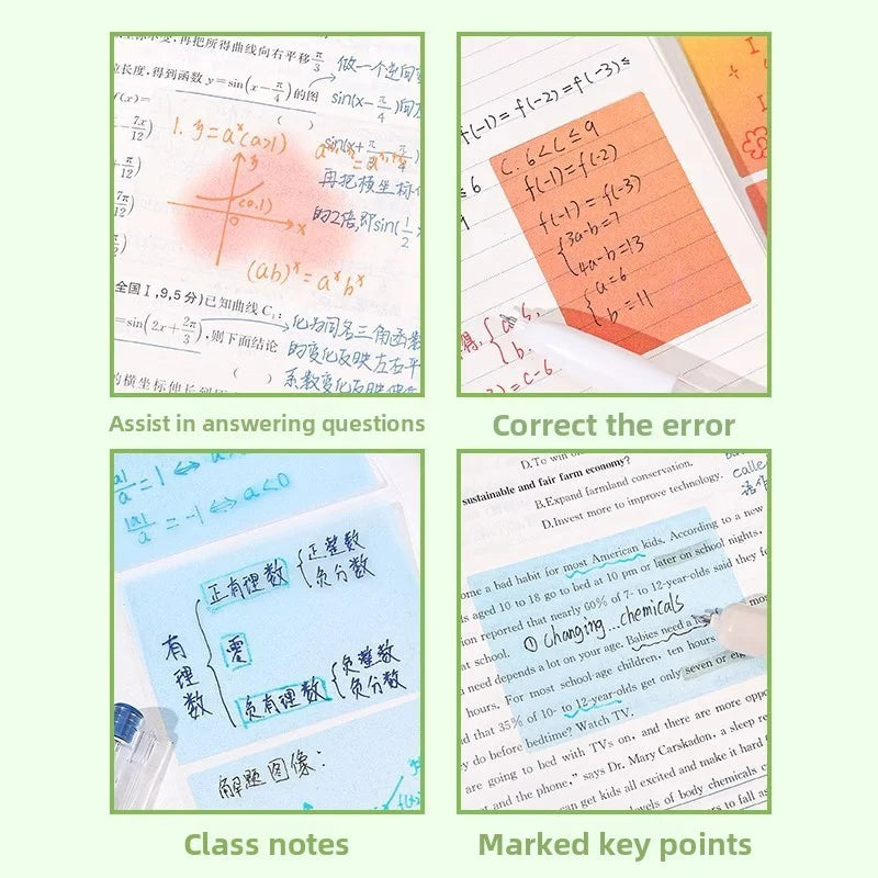 DIVERSE DEPOT™ - Smart Transparent Sticky Notes for Students