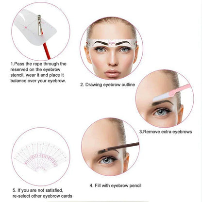 DIVERSE DEPOT™ - Perfect Eyebrow Shaping Stencil Kit