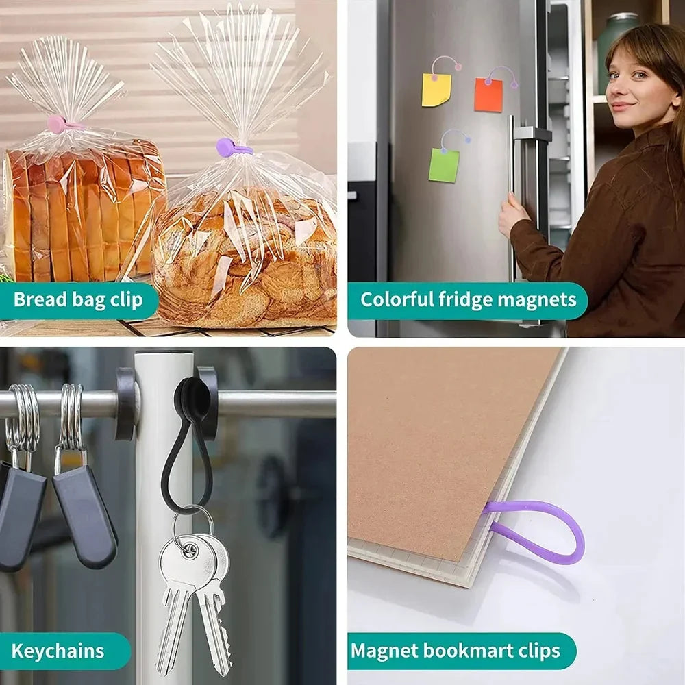 DIVERSE DEPOT™ - Magnetic Cable Organizer Reusable Tie Clips