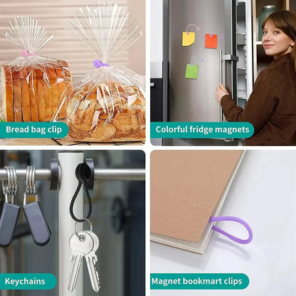 DIVERSE DEPOT™ - Magnetic Cable Organizer Reusable Tie Clips