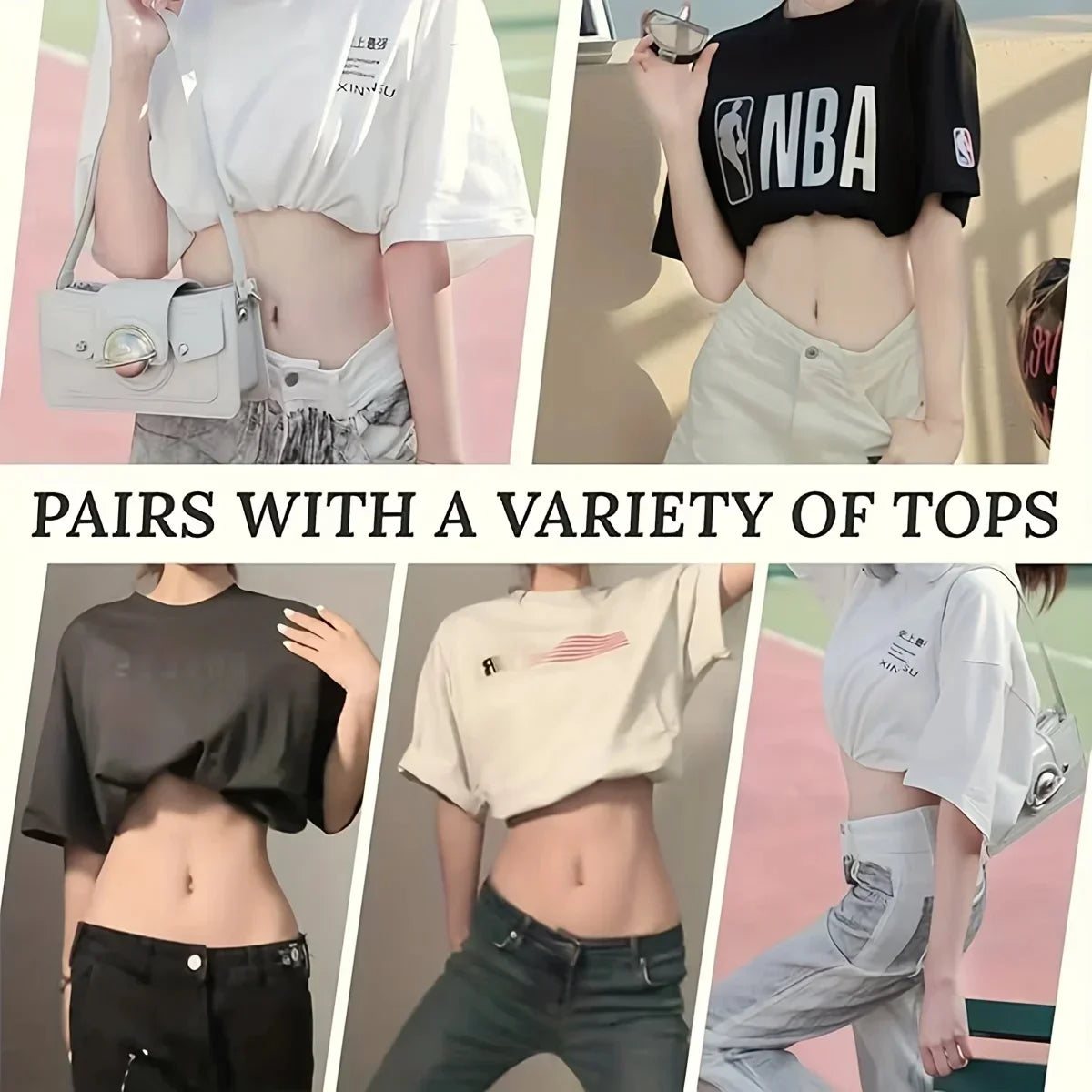 DIVERSE DEPOT™ - Instant Crop Top Adjustable Waist Band