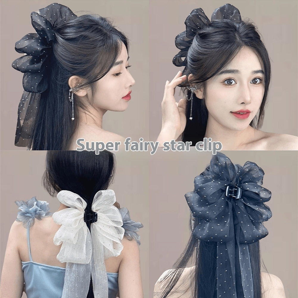 DIVERSE DEPOT™ - Sparkle Bow Hair Claw Clip