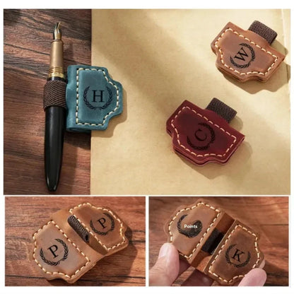 DIVERSE DEPOT™ - Stylish Initial Leather Bookmark Clip
