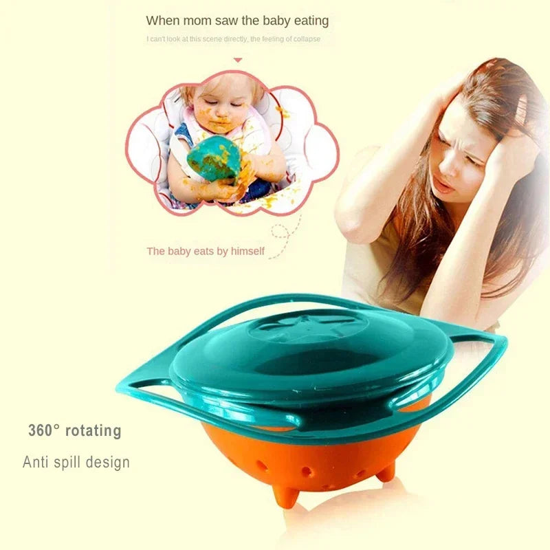 DIVERSE DEPOT™ - 360° Rotating Baby Gyro Snack Bowl