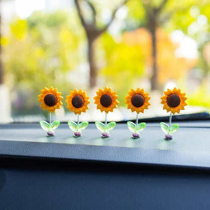 DIVERSE DEPOT™ - Cute Sunflower Car Dashboard Decor