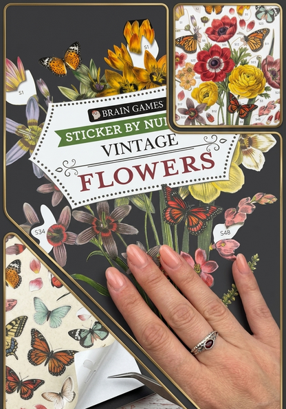 DIVERSE DEPOT™ - Creative Flower Sticker Puzzle Book